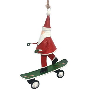 Vánoční závěsná dekorace G-Bork Santa On Skateboard