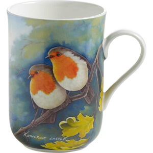 Hrnek z kostního porcelánu Maxwell & Williams Birds Robins, 350 ml