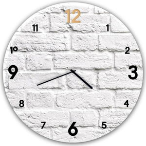 Nástěnné hodiny Styler Glassclock Brick, ⌀ 30 cm