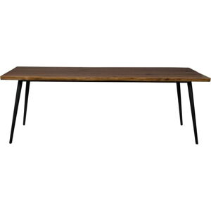 Jídelní stůl s černými ocelovými nohami Dutchbone Alagon Land, 220 x 91 cm