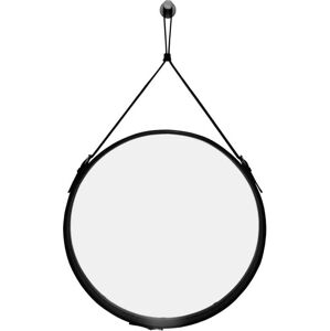 Závěsné zrcadlo v černém rámu RGE Elvis, ø 60 cm