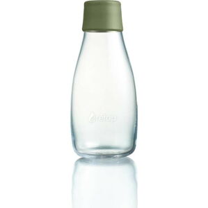 Tmavě zelená skleněná lahev ReTap, 300 ml