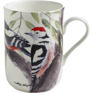 Hrnek z kostního porcelánu Maxwell & Williams Birds Woodpecker, 330 ml