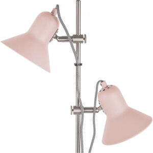 Světle růžová stojací lampa Leitmotiv Slender, výška 153 cm