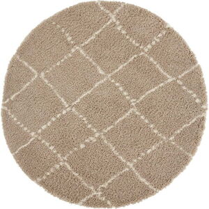 Světle hnědý koberec Mint Rugs Hash, ⌀ 160 cm