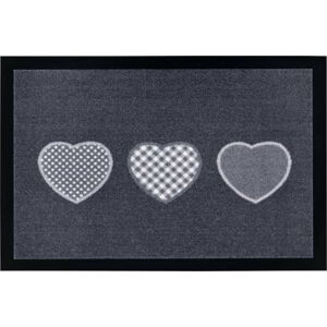 Šedá rohožka Hanse Home Hearts, 40 x 60 cm