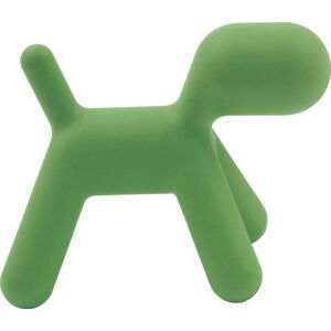 Zelená dětská stolička ve tvaru psa Magis Puppy, výška 55,5 cm