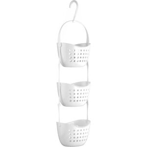 Bílý závěsný organizér do sprchy se třemi přihrádkami Premier Housewares Caddy