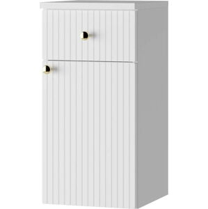 Bílá nízká závěsná koupelnová skříňka 30x60 cm Asti – STOLKAR