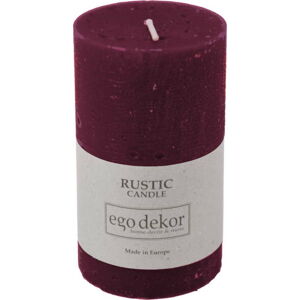 Vínově červená svíčka Rustic candles by Ego dekor Rust, doba hoření 38 h