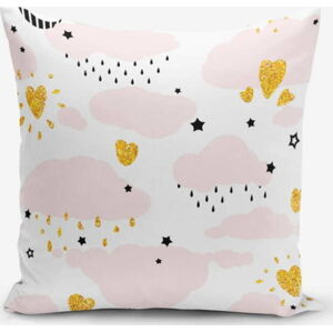Povlak na polštář s příměsí bavlny Minimalist Cushion Covers Pink Clouds Modern, 45 x 45 cm