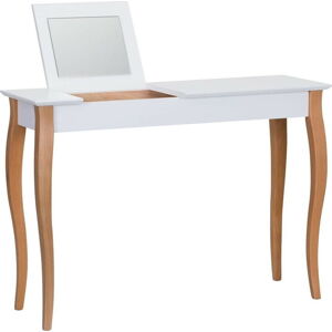 Bílý toaletní stolek se zrcadlem Ragaba Dressing Table, délka 105 cm