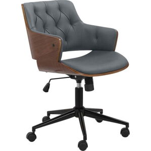 Šedá kancelářská židle z imitace kůže Emiko – Støraa