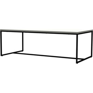 Bílý konferenční stolek s kovovými nohami v černé barvě Tenzo Lipp