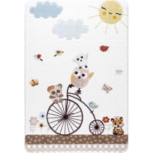 Dětský bílý koberec Confetti Sunny Day, 100 x 150 cm