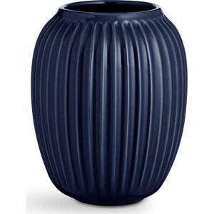 Tmavě modrá kameninová váza Kähler Design Hammershoi, ⌀ 16,5 cm