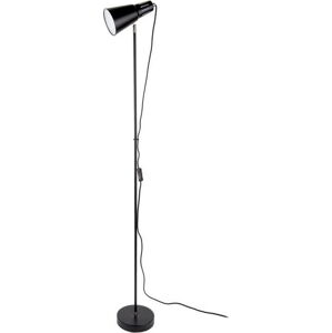 Černá stojací lampa Leitmotiv Mini Cone, výška 147,5 cm