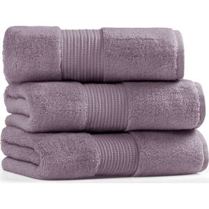 Sada 3 levandulově fialových bavlněných ručníků Foutastic Chicago, 50 x 90 cm