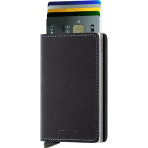 Černá kožená peněženka s pouzdrem na karty Secrid Slim