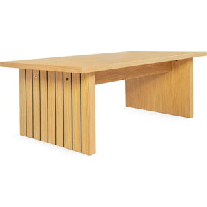 Konferenční stolek s deskou v dubovém dekoru v přírodní barvě 60x120 cm Stripe – Woodman
