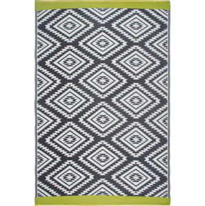 Šedý oboustranný venkovní koberec z recyklovaného plastu Fab Hab Valencia Grey, 150 x 240 cm