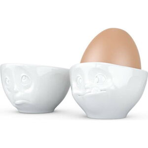 Sada 2 bílých porcelánových kalíšků na vajíčka 58products Oh Please, objem 100 ml
