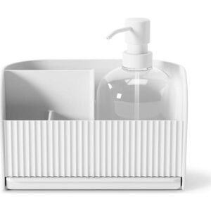 Bílý stojan na mycí prostředky z recyklovaného plastu Sling – Umbra