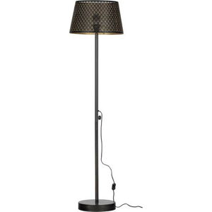 Černá stojací lampa WOOOD Kars, ø 42 cm