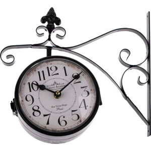 Černé oboustranné závěsné hodiny Dakls, délka 31 cm