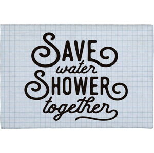 Bílo-černá koupelnová předložka 60x40 cm Shower Together - Really Nice Things