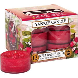Sada 12 vonných svíček Yankee Candle Red Raspberry, doba hoření 4 h
