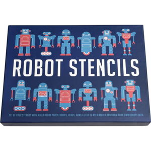 Sada 4 šablon na výrobu robota Rex London Robot Stencils