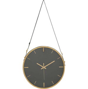 Černé nástěnné hodiny Mauro Ferretti Elegant, ø 34 cm