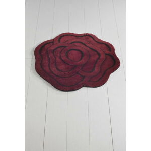 Fialová Koupelnová předložka Big Rose Kirmizi, ⌀ 90 cm
