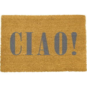 Rohožka z přírodního kokosového vlákna Artsy Doormats Ciao Grey, 40 x 60 cm