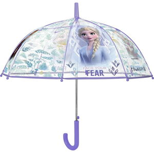 Transparentní dětský deštník odolný vůči větru Ambiance Queen Of Snow, ⌀ 74 cm