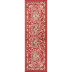 Světle červený běhoun Nouristan Skazar Isfahan, 80 x 250 cm