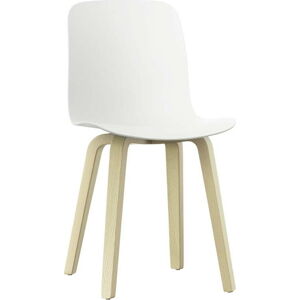 Bílá jídelní židle s nohami z jasanového dřeva Magis Substance