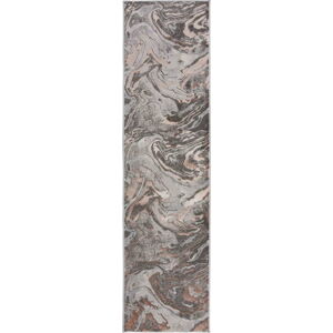 Šedo-béžový běhoun Flair Rugs Marbled, 60 x 230 cm