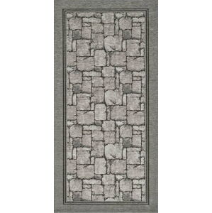 Šedý běhoun Floorita Wall, 55 x 115 cm