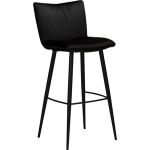 Černá sametová barová židle DAN-FORM Denmark Join, výška 103 cm