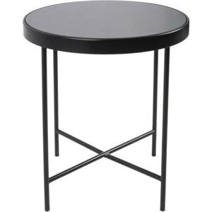 Černý příruční stolek Leitmotiv Smooth, ⌀ 42,5 cm
