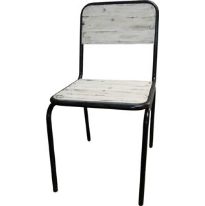 Bílá jídelní židle z jedlového dřeva Industrial – Antic Line