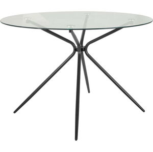 Kulatý jídelní stůl se skleněnou deskou ø 110 cm Silvie – Støraa