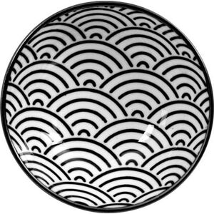 Černo-bílý talíř Tokyo Design Studio Nippon Wave, ø 9,5 cm
