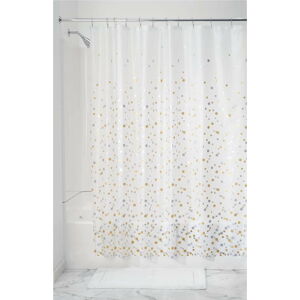 Průhledný sprchový závěs iDesign Confetti, 183 x 183 cm