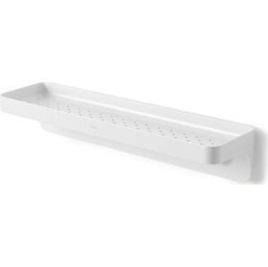 Bílá samodržící koupelnová polička z recyklovaného plastu Flex Sure-lock – Umbra