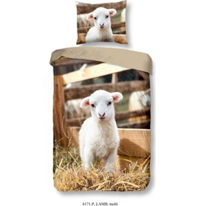 Dětské bavlněné povlečení Good Morning Lamb, 140 x 200 cm