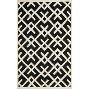 Černý vlněný koberec Safavieh Marion, 121x182 cm
