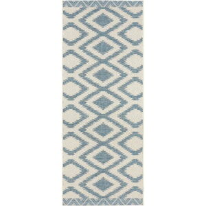 Modro-krémový venkovní koberec NORTHRUGS Isle, 70 x 200 cm